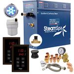 SteamSpa Executive 7.5 KW QuickStart Acu-Steam Bath Generator Package with Built-in Auto Drain in Oil Rubbed Bronze | Steam Generator Kit with Dual Control Panel Steamhead 240V | EXT750OB-A