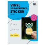 PPD 10 Sheets A4 Inkjet Printable Glossy Self Adhesive Vinyl Sticker Paper Waterproof PPD-36-10