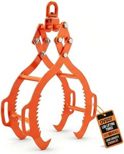 ovsor Log Tongs 32 Inch 4 Claw Timber Claw Hook, Professional Log Grapple Heavy Duty 360° Log Lifting Tongs, 2800 Pounds Lifting Capacity for Trucks, Tractors, Forklifts, ATVs. Time Saver
