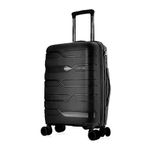 Nasher Miles Paris Hard-sided Polypropylene Check-in Luggage Black 24 inch |65cm Trolley bag