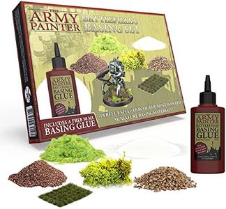 The Army Painter Battlefields Basing Set - Static Grass for Miniature Terrain Basing set - Static Grass & Free Basing Glue, Woodland Scenic Static Grass, Scenery Flocks - Master Quality Game Miniature