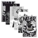 POSTER WALLAH Arnold Schwarzenegger Gym Motivational Poster for Home Office and Student Room Wall | Aesthetic Poster | Wall Decor (12x8 Inch) Set of 6 Pieces