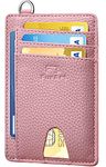 FurArt Credit Card Holder Wallet, Slim RFID Blocking Minimalist Women's Card Wallet