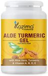 KAZIMA Aloe Turmeric Gel with Pure Aloe Vera, Turmeric & Vitamin A, B, D, E for Face, Skin & Hair - Moisturizing, Skin Brightening, Acne Scars, Wrinkles, Sunburn & Dark Circles (1kg)