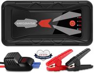 MEGAWISE 1500A Peak 16800mAh Car Battery Jump Starter Booster (up to 7L Gas or 5L Diesel Engines), 12V Portable Power with Dual USB Outputs & Flashlight 2023 Upgraded Extremely Safe