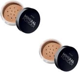 Mineral Powder Foundation SPF15, Lightweight Coverage and Sun Protection for all Skin Types. 100% Naturally Derived Mineral Pigments - NEW - pack of 2 x 6g (Pure Beige)