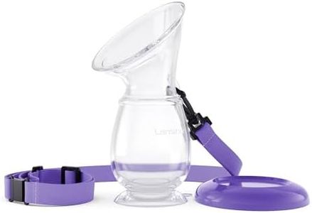 Lansinoh Breastmilk Collector, Let-Down Milk Saver, Comfortable and Secure No-Spill Suction Base with Neck Strap and Lid, 100% Food Grade Silicone, 1 Kit
