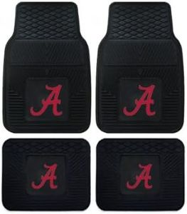 Northwest Officially Licensed NCAA Set of Universal Fit Front and Rear Rubber Automotive Floor Mats - Alabama Crimson Tide