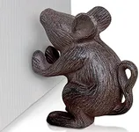 Cast Iron Mouse Door Stop by Comfify- Decorative Vintage Rustic Door Stop - Stop Your Bedroom, Bath and Exterior Doors with Style - Rustic Brown Color