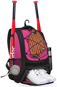 Goloni Baseball Bag,Backpack for Baseball, T-Ball & Softball Equipment & Gear,Softball Bag with Shoe Compartment,Fence Hook