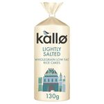 Kallo Lightly Salted Wholegrain Low Fat Rice Cakes, 12 x 130g