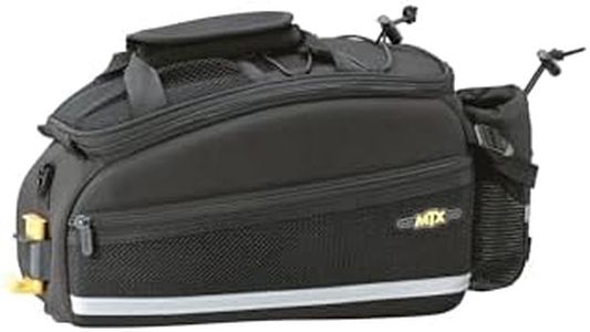 Topeak MTX 2.0 TrunkBag EX Water Resistant Cycle Trunk Bag, Compatible with All MTX QuickTrack 2.0 Racks, Black