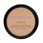 Marcelle Flawless Skin Fusion Pressed Powder, Nude Beige, Talc-Free, Natural Matte Finish, Silky Texture, Hypoallergenic, Fragrance-Free, Cruelty-Free, Paraben-Free, Non-Comedogenic, Mineral Oil-Free, 7 g