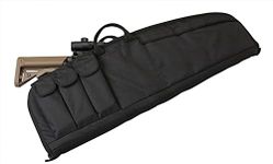 Uncle Mike's Law Enforcement 43-Inch Tactical Rifle Case with Five Magazine Pouches (Large, Black)