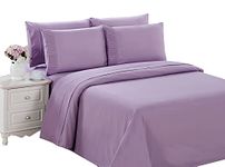 Marina Decoration Ultra Soft Silky Zipper Solid Rayon from Bamboo All Season 2 Pieces Duvet Cover Set with 1 Pillowcases, Purple Color Twin/Single Size