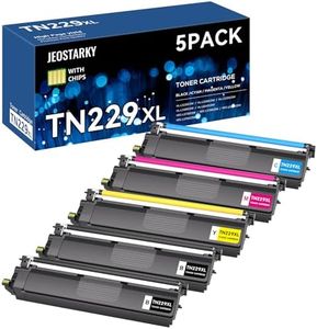 Jeostarky TN229XL TN229 Toner 5-Pack High Yield Replacement for Brother TN229 TN229XL Toner Cartridge Compatible with Brother MFC-L3780CDW MFC-L3720CDW HL-L3280CDW HL-L3220CDW HL-L3300CDW HL-L3295CDW