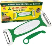 Ultimate Irish Peeler & Slicer – Ronnie Neville’s Original as Seen on TV 3 in 1 Kitchen Tool, Vegetable Peeler & Slicer, Stainless Steel Kitchen Tools, Cheese Slicer, Potato Peeler, Julienne Peeler