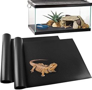 TCYPUHL Reptile Carpet, Reptile Mat, Bearded Dragon, Leopard Gecko Substrate,Bearded Dragon Tank Flooring, Snake,Tortoise Bedding, Bearded Dragon Tank Accessories (18"X 79", 2 PCS Thicker Mat)