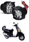 BIGZOOM Shilon 9LED 16W Anti-Fog Spot Light Auxiliary Headlight with Switch (Pack of-2) for Honda Eterno