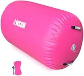 AWSUM Air Roller Gymnastics Barrel Inflatable Tumbling Mat Back Handspring Trainer for Octagon Mat Gym Home Gymnastics Equipment 1 PCS，No Electric Pump