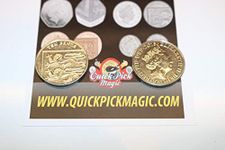 QUICK PICK MAGIC Double Sided Coin Pair - Heads on Both Sides + Tails on Both Sides 10p Version