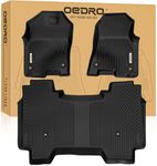 OEDRO Floor Mats Custom Fit for 2019-2024 Dodge Ram 1500 Crew Cab (New Body), with 1st Row Bucket Seats, No Rear Under-seat Storage Box, Black TPE All-Weather Includes 1st, 2nd Row Full Set Liners