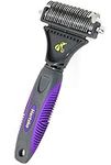 Hertzko Pet Dematting Tool Removes Loose Undercoat, Mats, and Tangled Hair - Cat Matted Fur Remover for Cats & Dogs - Dogs & Cat Knot Remover, Dogs & Cat Dematting Tool and Deshedding (Grey)