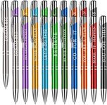 Chrisfall Inspirational Ballpoint Pens Employee Appreciation Gifts Bulk Motivational Quote Pens with Coated Metal Motivational Gifts Pens for Men Women, 10 Colors (20 Pieces)