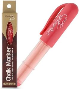 Madam Sew Fabric Chalk Markers for Sewing & Quilting | Refillable Tailors Chalk for Fabric Marking with Dosing Wheel | Sewing Chalk for Fabric Ideal for Marking on Cotton, Knit, Suede [Red]