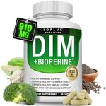 Dim Supplement 910 mg Plus BioPerine Complex - Diindolylmethane to Support Hormone Balance and Estrogen Metabolism, Helps with Menopause Acne PCOS Better Skin Bodybuilding, for Men Women, 60 Capsules