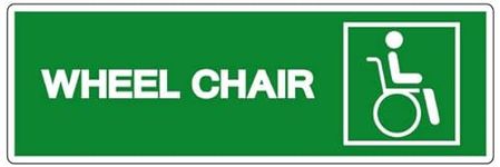 Wheel - Chair Sign, PVC Waterproof Sticker