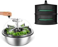 MELONFARM Bud Leaf Bowl Trimmer Twisted Spin Cut for Hydroponic Plant with Sharp Stainless Steel Blades, 2-Layer Plant Rack Included (19 Inch + 2-Layer 2ft Rack)