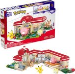 MEGA Pokemon Action Figure Building Toys, Forest Pokemon Center with 648 Pieces, 4 Poseable Characters, Gift Idea for Kids