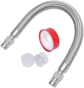 Industrial Grade Compressor Jumper Hose, 1/2" NPT Male x 20" Length, Upgraded Flexible Air Compressor Hose,Resistant To High Temperature And High Pressure 750°F&450PSI