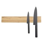 Bamboo Magnetic Knife Holder for Wall 17 Inch - 50% Stronger Magnet – Multi-Purpose Use as Magnet Knife Strip Rack Bar Tool Holder, Cutlery Utensil Magnetic Organizer -by KITCHENDAO