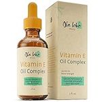 Organic Vitamin E Oil w/Jojoba Oil & Macadamia, Vitamin E Oil for Skin, Face, Hair & Body, Pure Vitamin E Oil for Fine Lines, Wrinkles & Stretch Marks - Vitamina E Para La Cara, Skin Oil, 2 Fl Oz