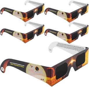 5-Pack Premium ISO and CE Certified Lunt Solar Eclipse Glasses