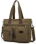 ToLFE Women Top Handle Satchel Handbags Shoulder Bag Messenger Tote Bag Purse Crossbody Bag (Double handles with 9.8" drop, New-Army Green1)