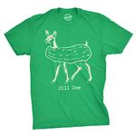 Mens Dill Doe Tshirt Funny Pickle Deer Tee for Guys Mens Funny T Shirts Funny Adult Humor T Shirt Novelty Tees for Men Green S