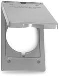 Sigma Electric, Gray Sigma Engineered Solutions 14244 1-Gang Vertical Round Receptacle Weatherproof Cover, Size