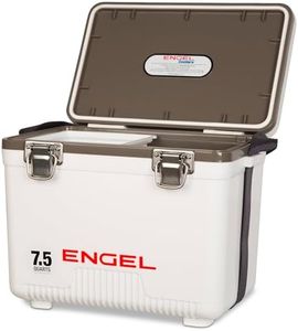 Engel UC7 7.5qt Leak-Proof, Air Tight, Drybox Cooler and Small Hard Shell Lunchbox for Men and Women in White