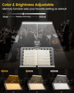 Glocusent 57 LED Music Stand Light – Adjustable Brightness