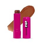 Sugar Pop Nourishing Glossy Lip Balm, 4.5G - 04 Coffee Tinted Lip Moisturizer For Dry & Chapped Lips Enriched With Castor Oil, Spf Infused Lip Care For Women