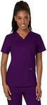 Cherokee Women's V-Neck Top, Eggplant, Small