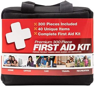 M2 BASICS Professional 300 Piece (40 Unique Items) First Aid Kit | Emergency Medical Kits | Home, Business, Camping, Car, Office, Travel, Vehicle, Kids, Boat, Survival, Supplies