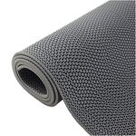 foriy Drainage Floor Mat 3 x 10 FT Non-Slip Drainage Mat 0.22'' Thick Commercial Wet Area PVC Mat Heavy Duty Commercial Non-Slip Mat for Indoor Kitchen Bar Pools Bathroom, Dark Grey