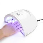 48W Cordless Nail Lamp, Professional LED Nail Lamp with 28pcs Dual Light Source LED,Rechargeable Light for Gel Nails Built-in 3-Timer Modes, Fast Curing Nail Dryer for Salon & Home (01)