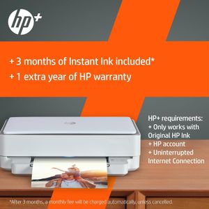 HP Envy 6020e Wireless Color Printer – White