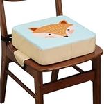 Navaris Booster Seat for Kids - Toddler and Baby 10cm Booster Cushion for Dining Chair and Table - Portable and Lightweight, Ideal for Travel - Fits Most Chairs - Cute Fox Design