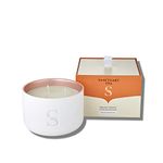 Sanctuary Spa Signature Tri- Wick Candle | Jasmine, Bergamot And Grapefruit Scented Ceramic Candle, 340 G | Natural Shea Wax | 50 Hour Burn Time | With Gift Box